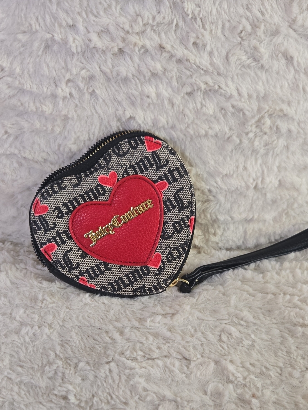 Juicy Couture Red Heart Logo Wristlet